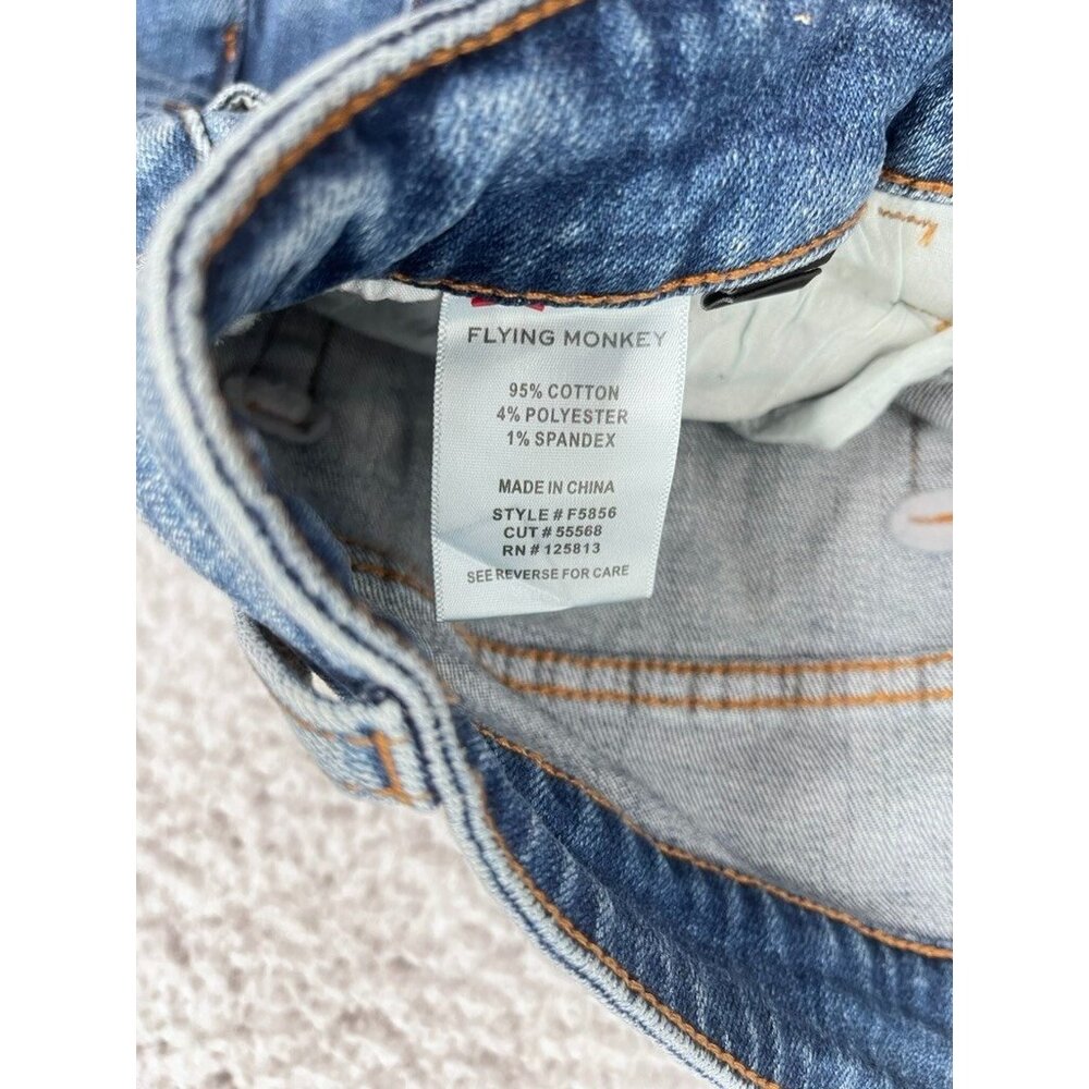 Women's Flying Monkey High Rise Cuffed Baggy Wide Leg Denim Jeans Size 31 - Picture 9 of 13